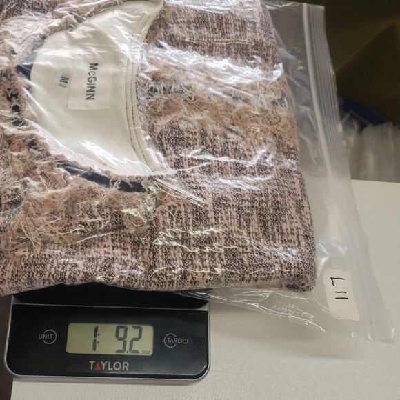 McGinn Sheila Pink and Black Tweed Jacket Women's Size Medium - Picture 11 of 11